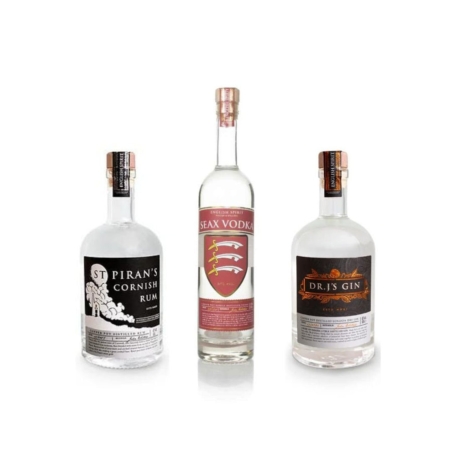 English Spirit Distillery Mixed White Spirits Trio, 3 x 50cl - Digital Distiller