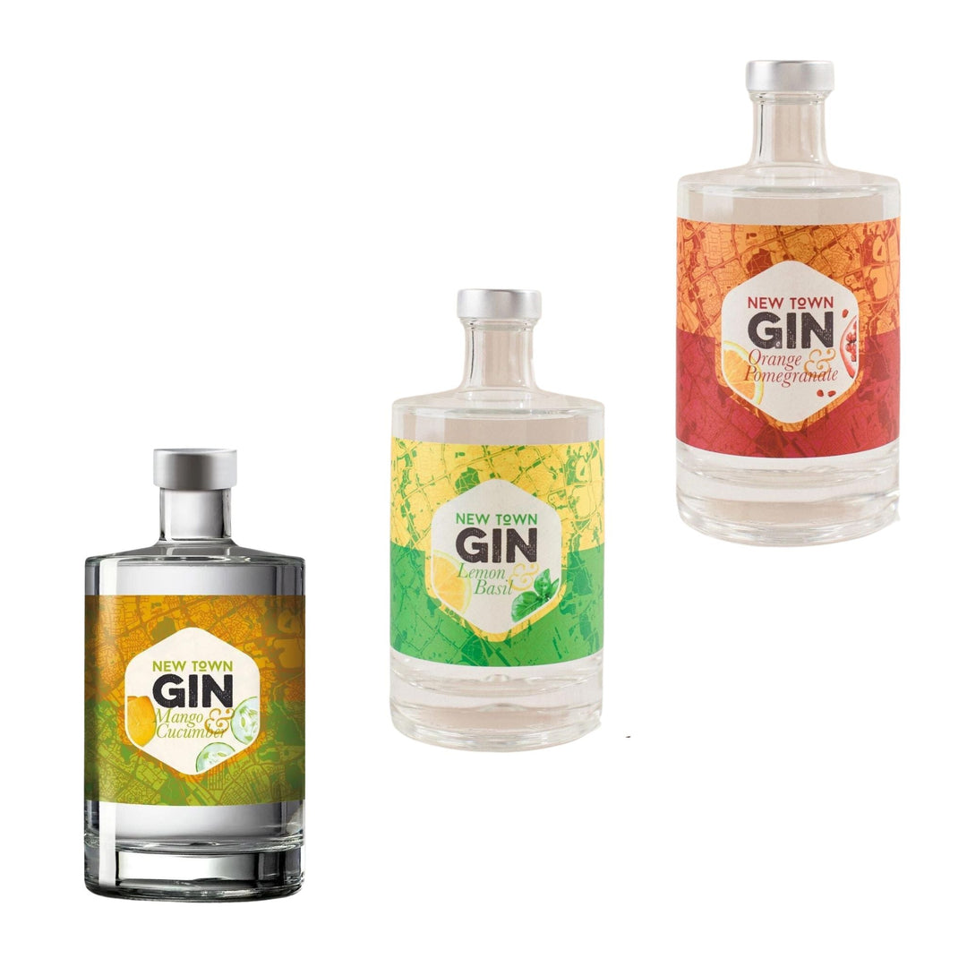 New Town 3 Bottle Mixed Gin Case (3 x 500ml) - Digital Distiller